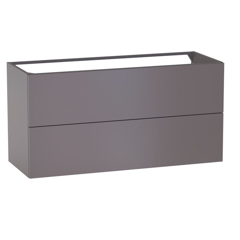 Meuble sous-vasque L.120 cm, 2 tiroirs, décor verni laqué FORMEO