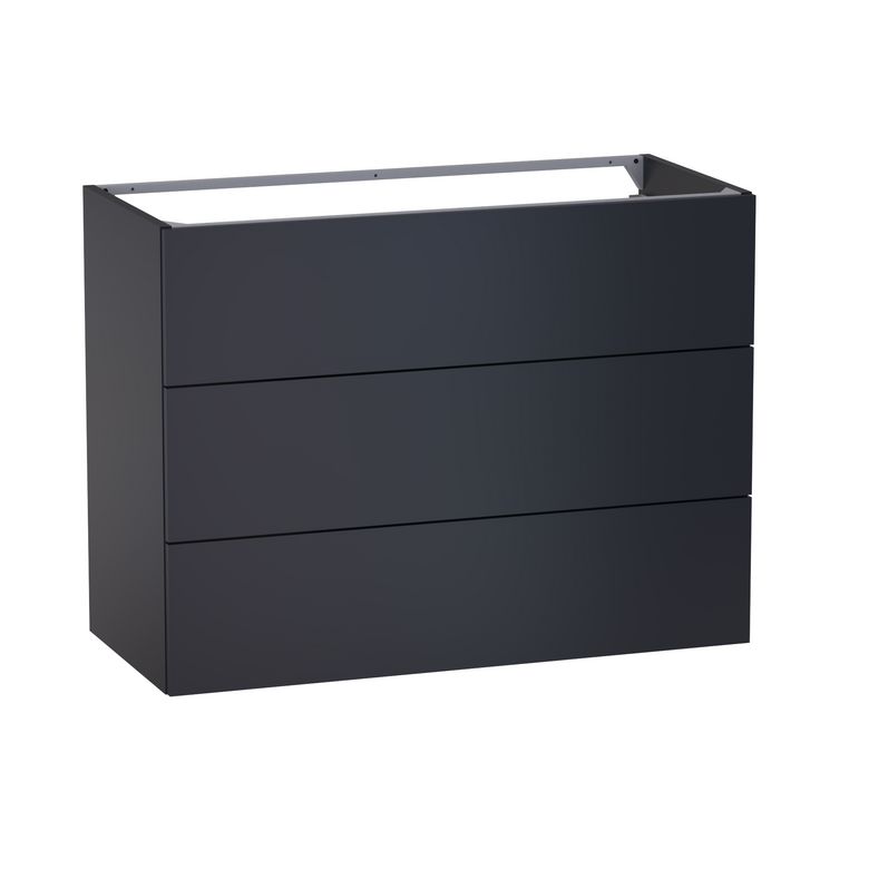 Sous vasque 3 tiroirs Formeo bleu profond P H75xL100xP45.5 Main Image