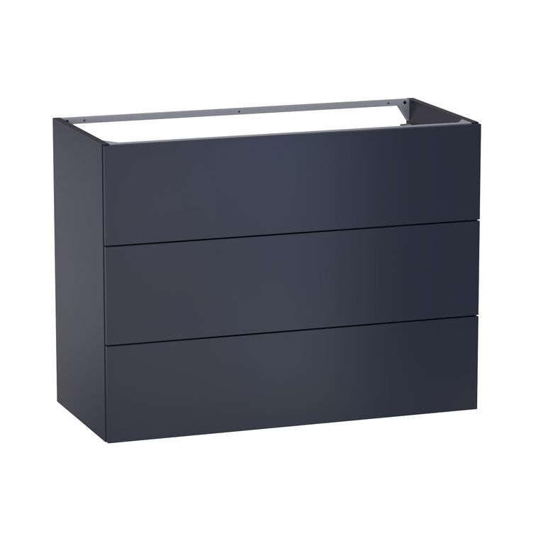 Meuble sous-vasque L.100 cm, 3 tiroirs, décor verni laqué FORMEO