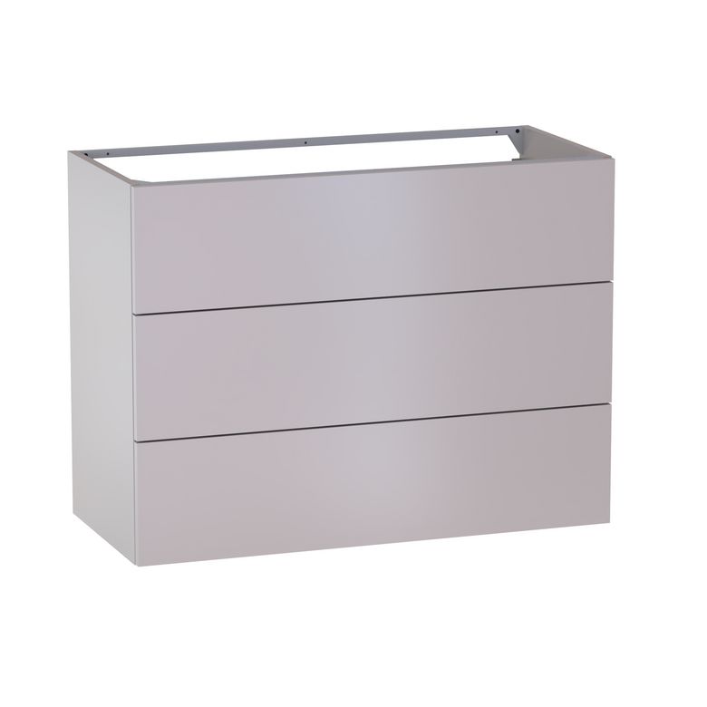 Meuble sous-vasque L.100 cm, 3 tiroirs, décor uni FORMEO
