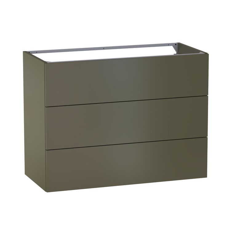Sous vasque 3 tiroirs Formeo olive P H75xL100xP45.5 Main Image