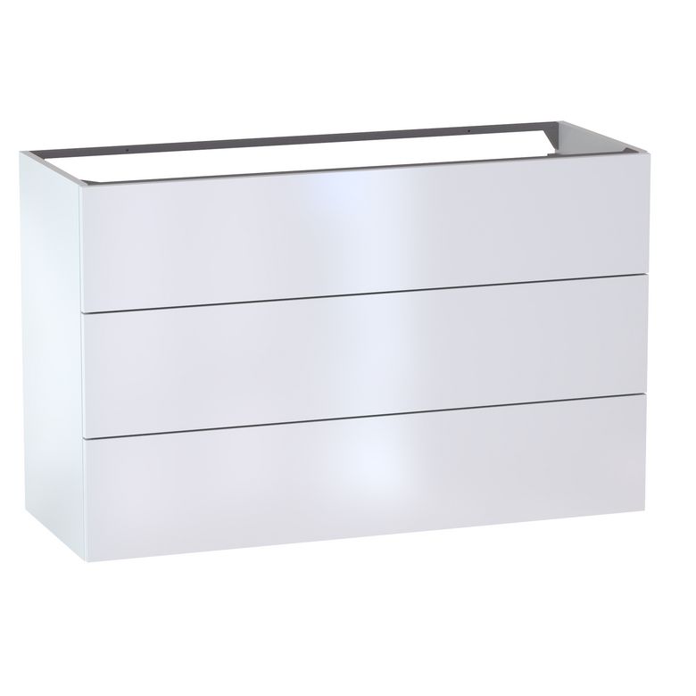 Meuble sous-vasque L.120 cm, 3 tiroirs, décor uni FORMEO