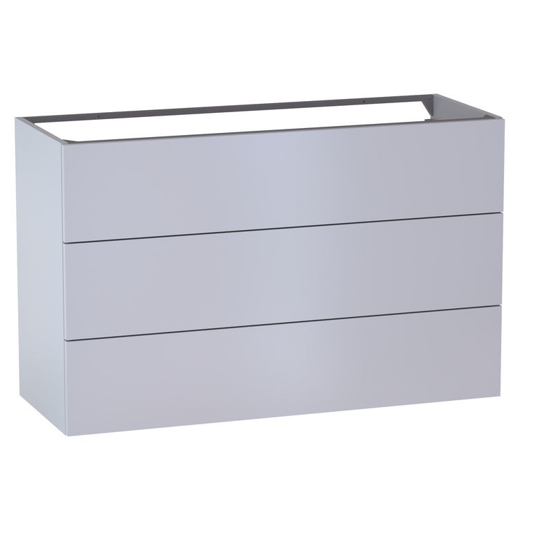 Meuble sous-vasque L.120 cm, 3 tiroirs, décor verni laqué FORMEO