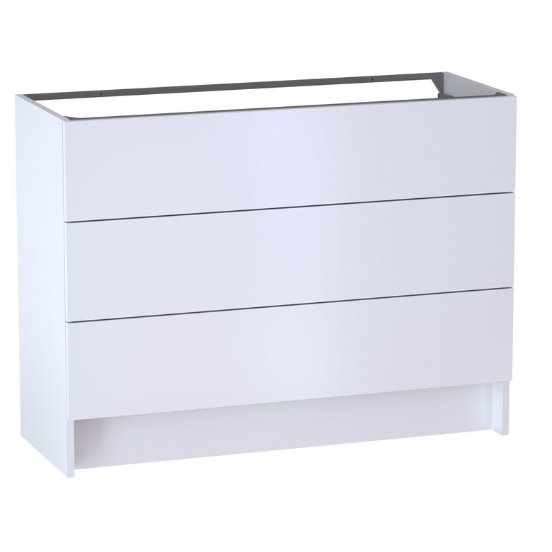 Sous vasque 3 tiroirs reposant Formeo blanc mat P H90xL120xP45.5 Main Image