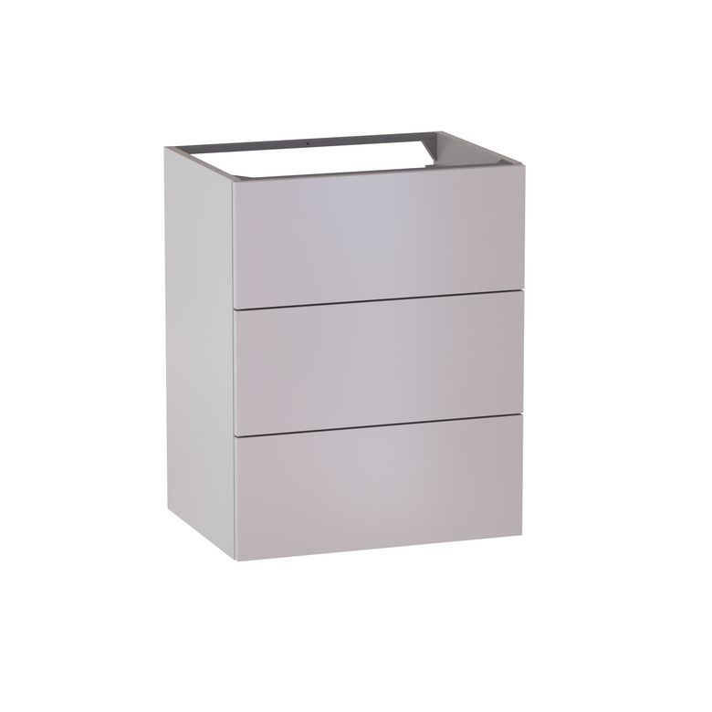 Meuble sous-vasque L.60 cm, 3 tiroirs, décor uni FORMEO