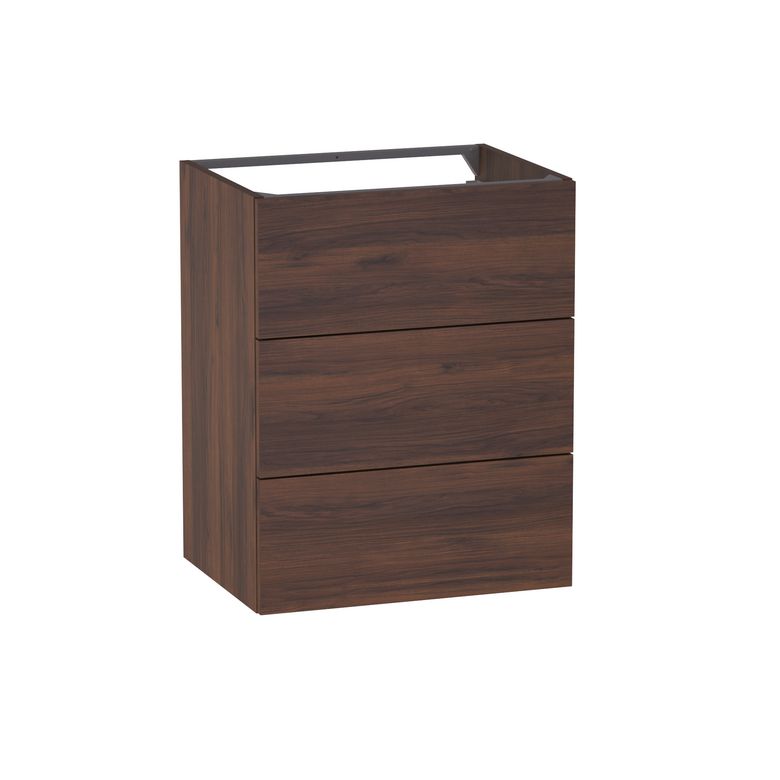 Meuble sous-vasque L.60 cm, 3 tiroirs, décor naturel FORMEO