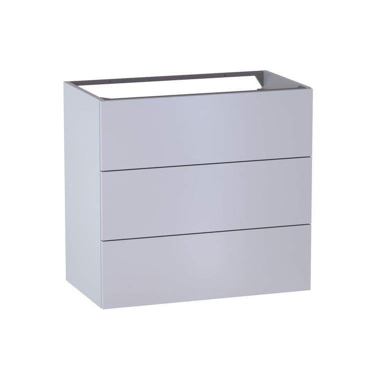 Meuble sous-vasque L.80 cm, 3 tiroirs, décor verni laqué FORMEO