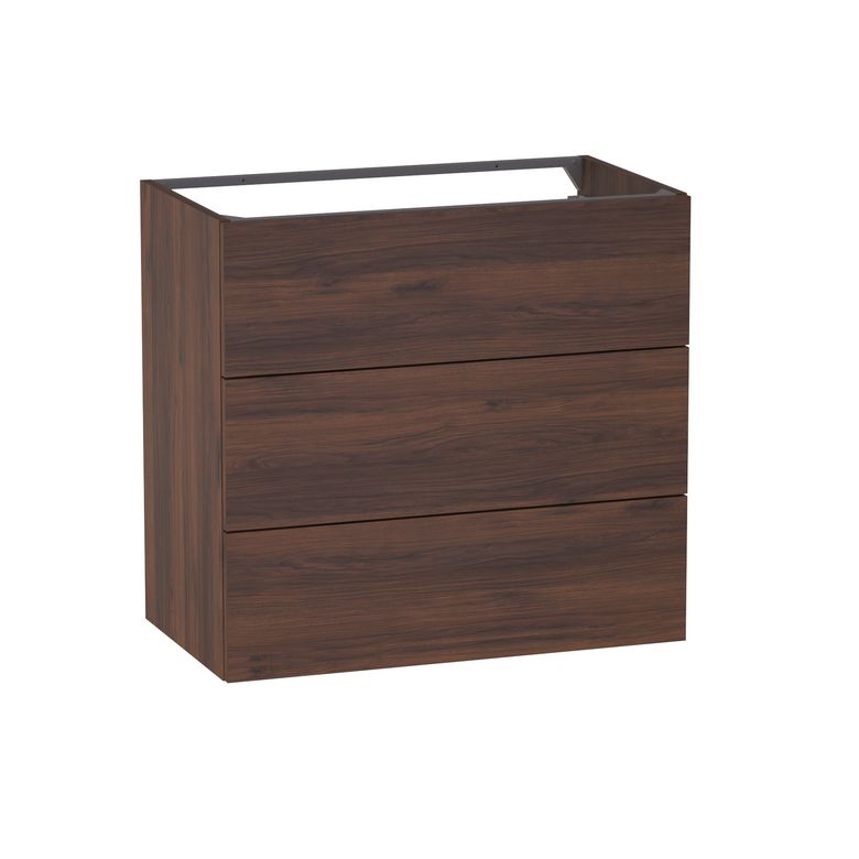 Meuble sous-vasque L.80 cm, 3 tiroirs, décor naturel FORMEO