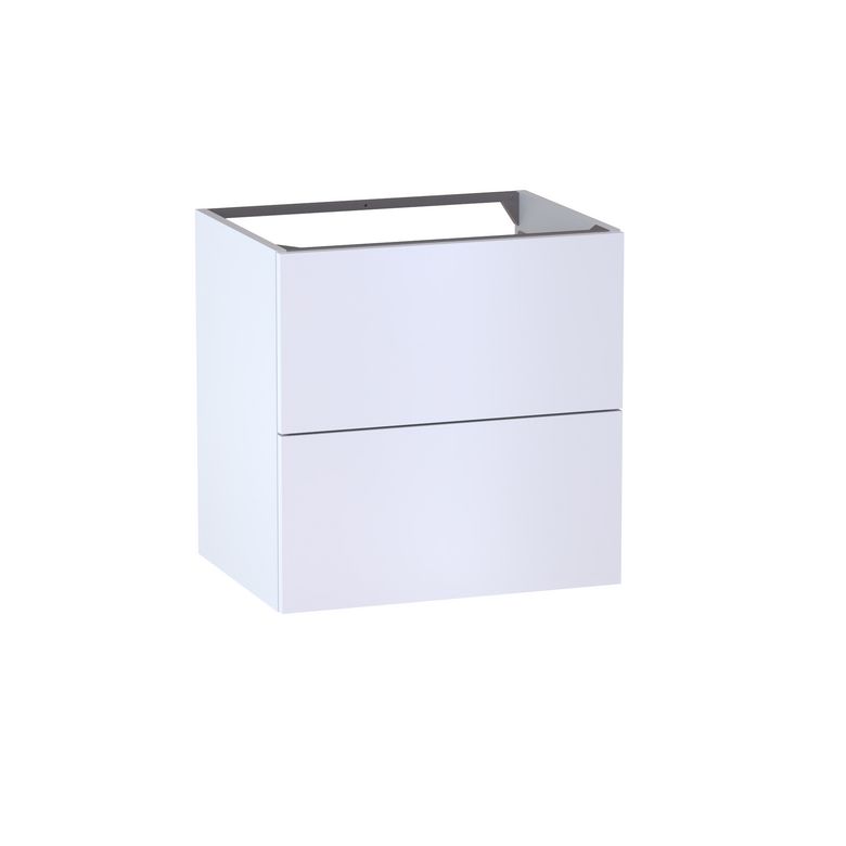 Meuble sous-vasque L.60 cm, 2 tiroirs, décor verni laqué FORMEO
