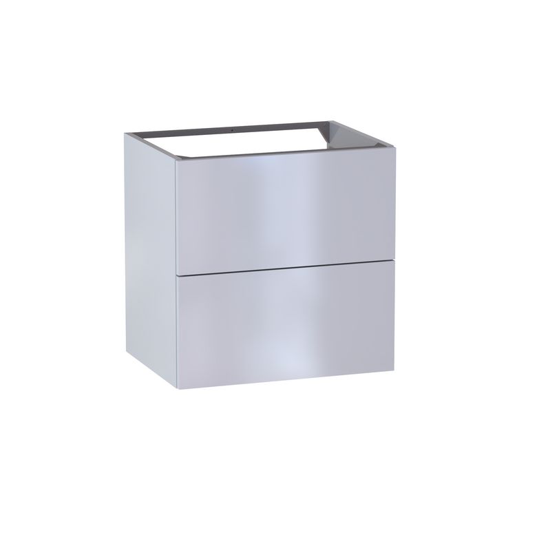 Meuble sous-vasque L.60 cm, 2 tiroirs, décor verni laqué FORMEO