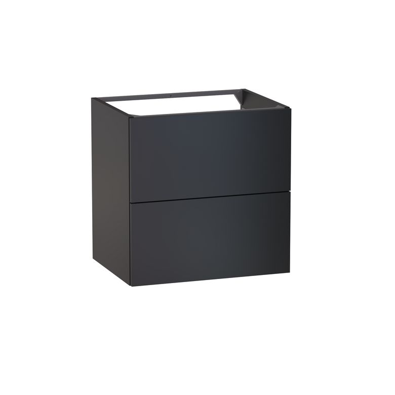 Meuble sous-vasque L.60 cm, 2 tiroirs, décor verni laqué FORMEO