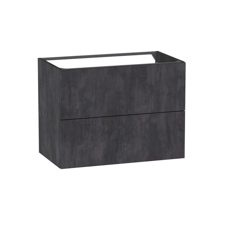 Meuble sous-vasque L.80 cm, 2 tiroirs, décor naturel FORMEO