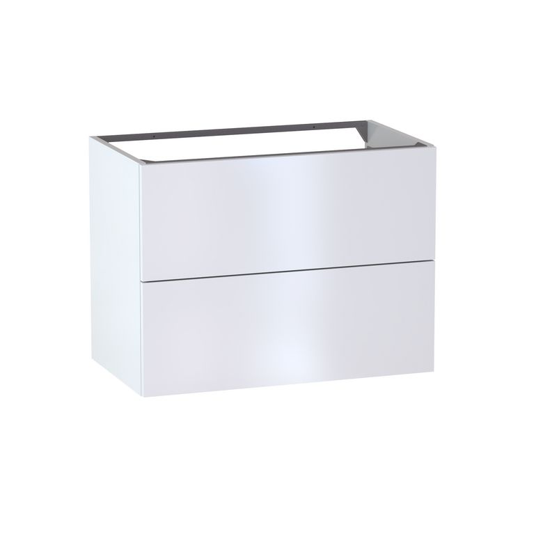 Meuble sous-vasque L.80 cm, 2 tiroirs, décor uni FORMEO