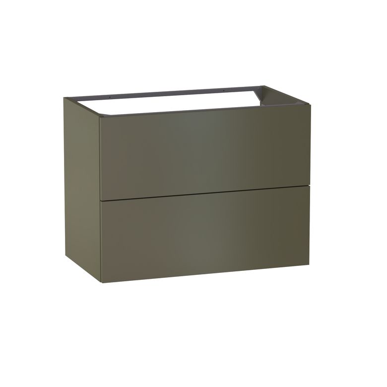 Meuble sous-vasque L.80 cm, 2 tiroirs, décor uni FORMEO
