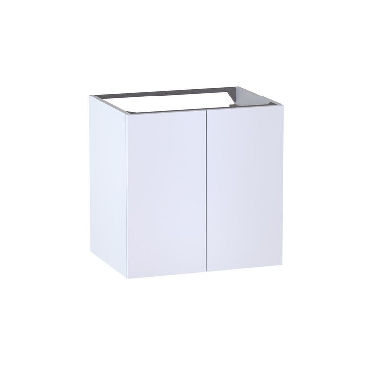 Meuble sous-vasque L.60 cm, 2 portes, décor verni laqué FORMEO