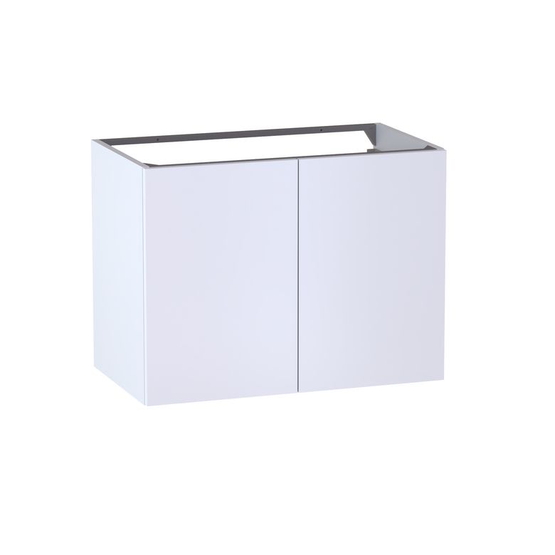 Meuble sous-vasque L.80 cm, 2 portes, décor verni laqué FORMEO