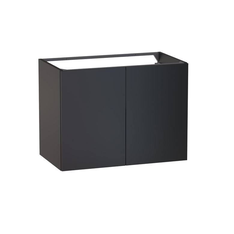 Meuble sous-vasque L.80 cm, 2 portes, décor verni laqué FORMEO