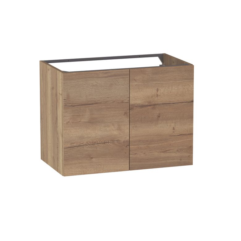 Meuble sous-vasque L.80 cm, 2 portes, décor naturel FORMEO