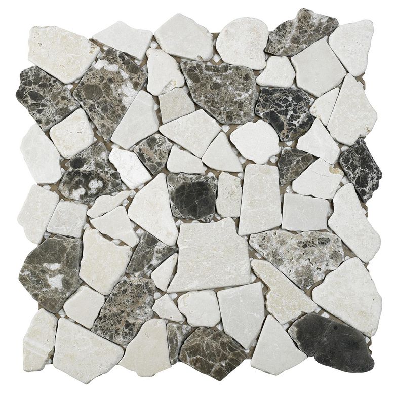 Mosaïque ONTARIO galets sur trame encastrable 30x30 aspect naturel Main Image