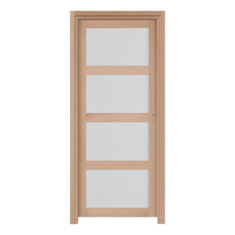 Bloc-porte QUADRAL vitrée ***Chêne plaqué-Fin de chantier