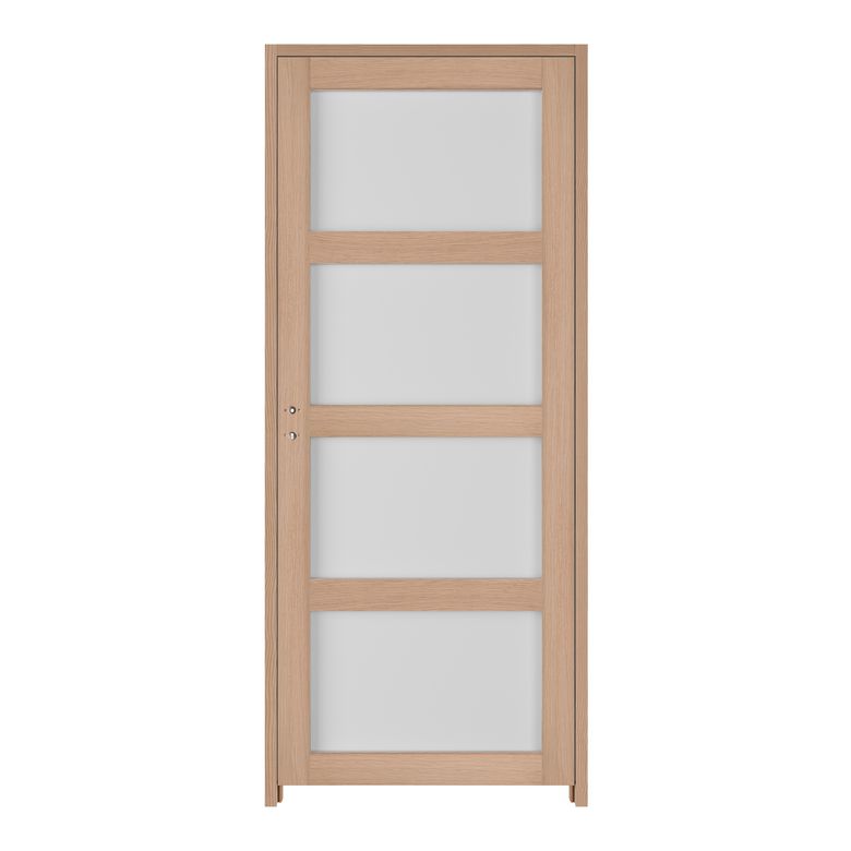 Bloc-porte QUADRAL vitrée ***Chêne plaqué-Fin de chantier-Lapeyre