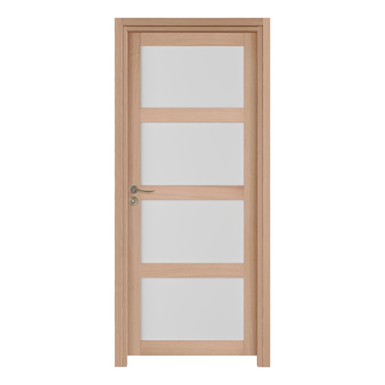 Bloc-porte QUADRAL vitrée ***Chêne plaqué-Fin de chantier-Lapeyre