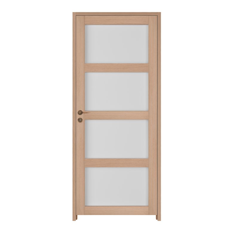 Bloc-porte QUADRAL vitrée ***Chêne plaqué-Fin de chantier-Lapeyre