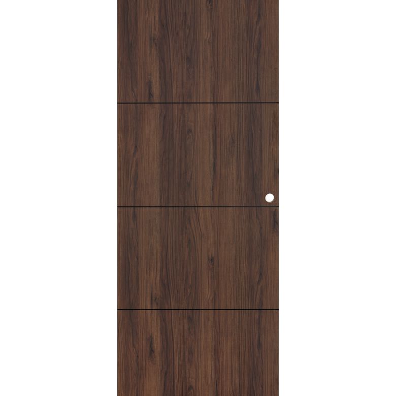 Porte coulissante ROXIE inserts noir - avec serrure