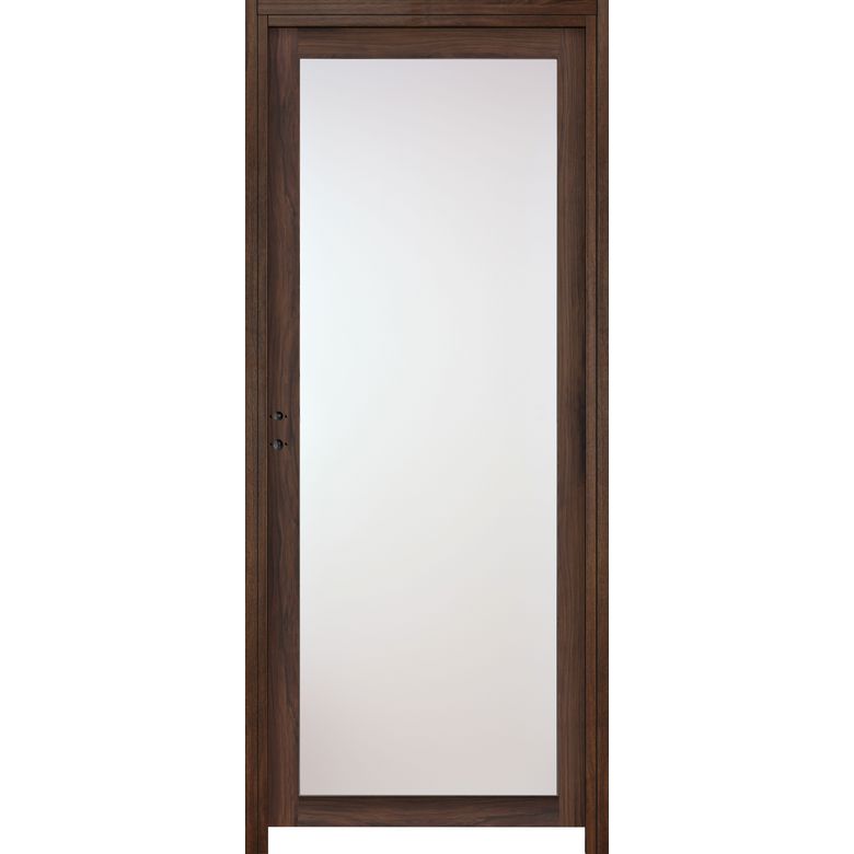 BP FDC ROXIE *** Grand vitrage dépoli - Noyer - Huisserie 70/102- H.204 x l.73 D Main Image