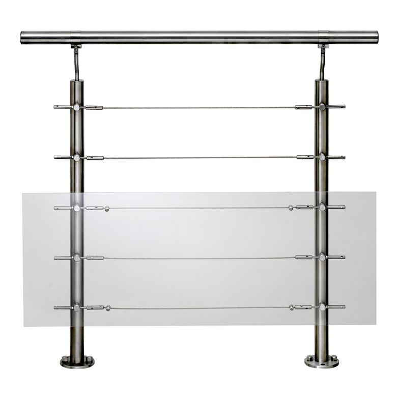 Balustrade intérieure en inox Inoxia avec câbles - Lapeyre