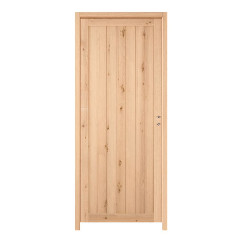 Bloc-porte ROMANE *** Chêne plaqué - Huisserie 90 - Ame Aggloméré - H.204xL.73 G Main Image