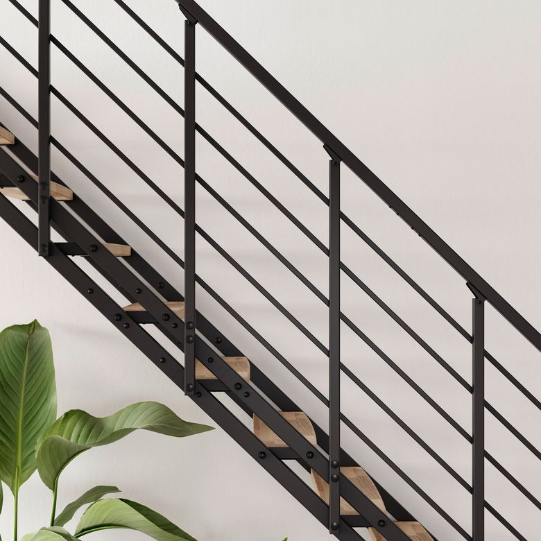 Escalier intérieur NEW YORK 2 droit de 8 à 10 marches Hêtre-Lapeyre