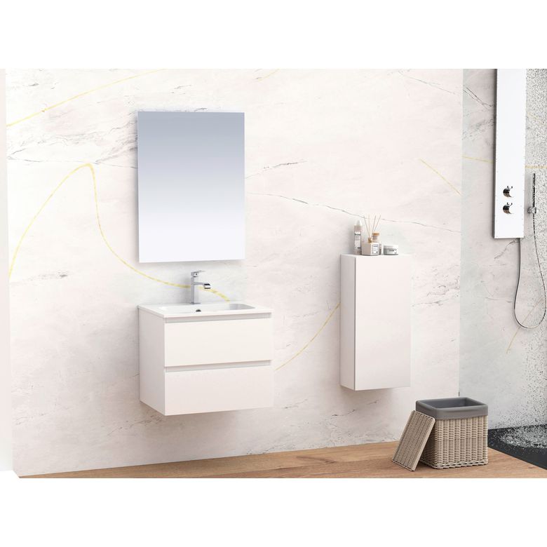 Pack meuble salle de bains HAPPY 25 meuble + plan + mitigeur `| Lapeyre