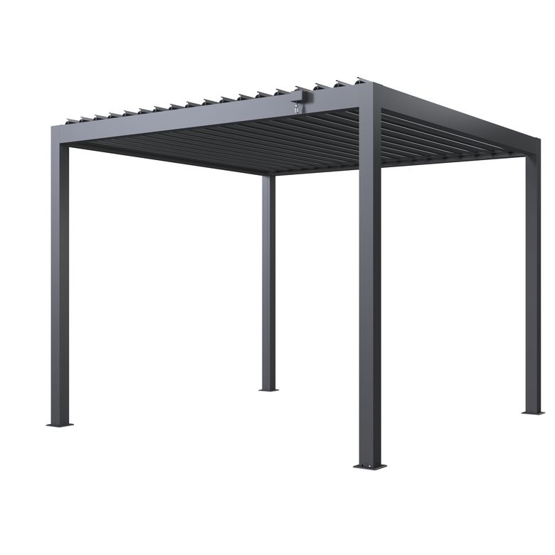 Pergola bioclimatique autoportante aluminium/acier Atlas | Lapeyre