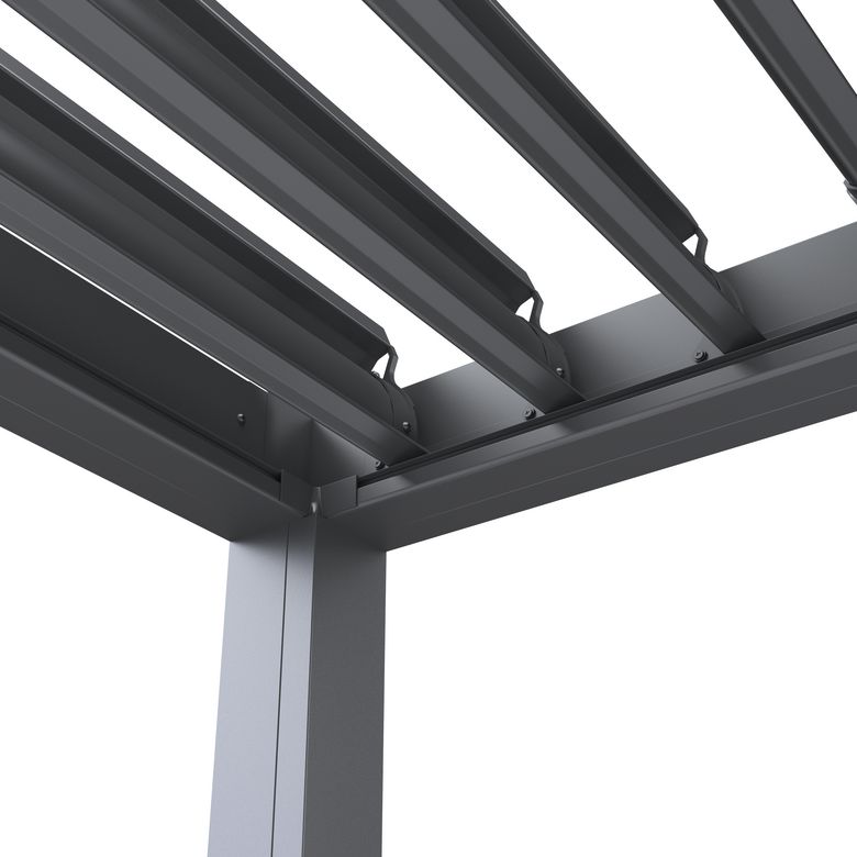 Pergola bioclimatique autoportante aluminium/acier Atlas | Lapeyre