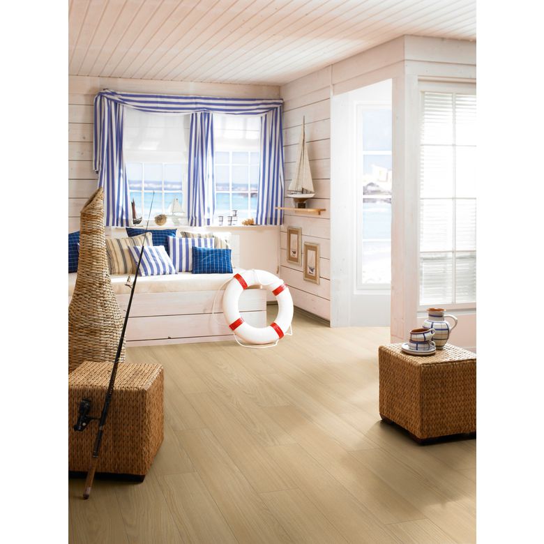 Sol stratifié ACTUAL 25 chêne clair naturel grise-Lapeyre