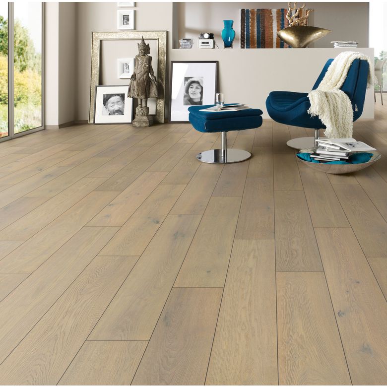 Sol stratifié BINYL PRO 2 chêne clair grise-Lapeyre