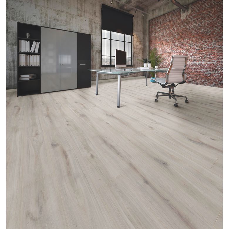 Sol stratifié BINYL PRO 2 chêne gris clair nuance-Lapeyre