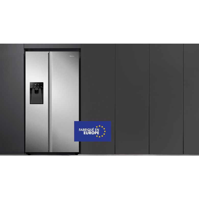 Frigo américain pose libre inox HISENSE RS5P535NPCE - Lapeyre