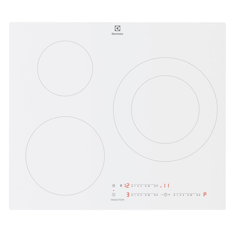 Table de cuisson induction 3 foyers blanche ELECTROLUX LIT60342CW/1