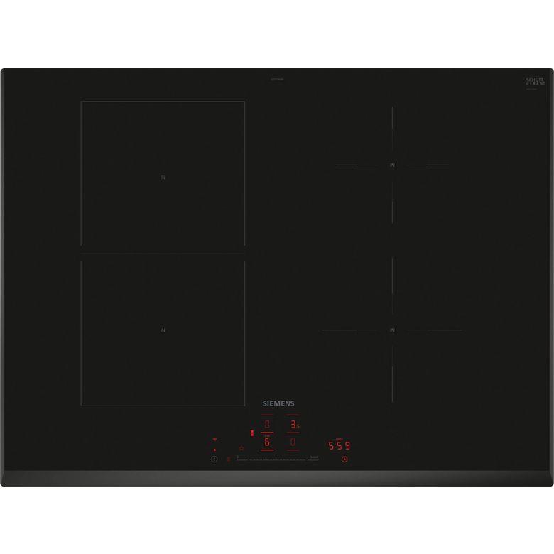 Table de cuisson induction noir Siemens ED751HSB1E modulable
