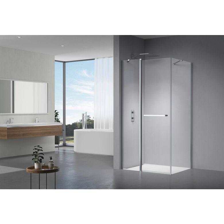 Porte de douche pivotante 2 battants C&C | Lapeyre