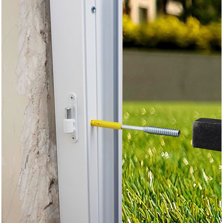 Kit de fixation 8 vis top roc PVC avec chevilles et capuchons-Lapeyre