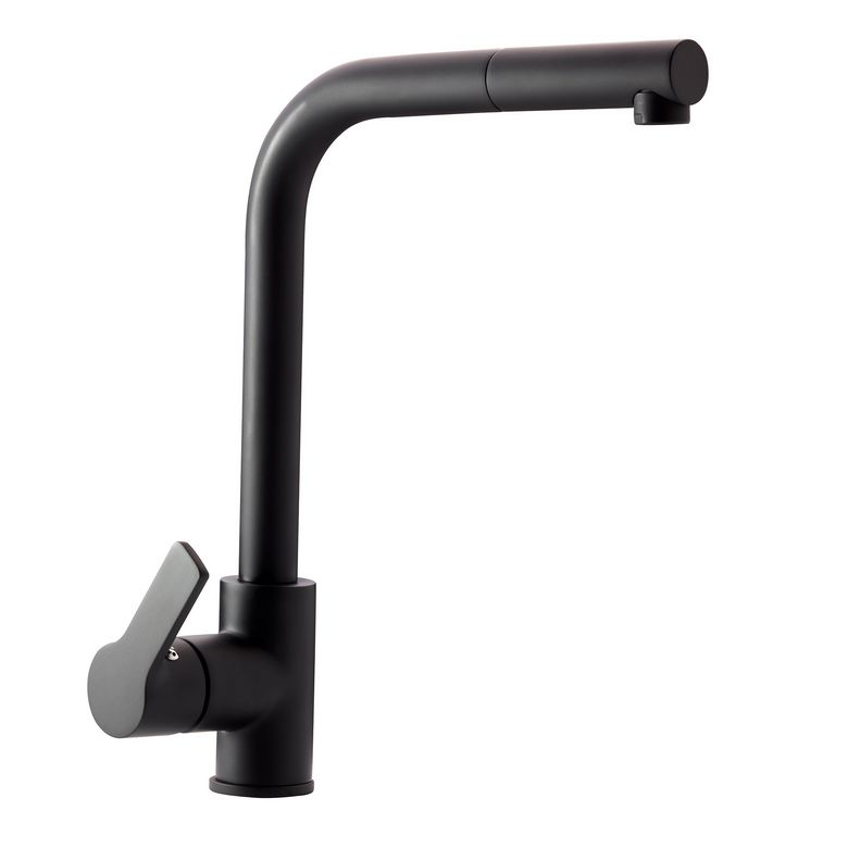 Mitigeur évier Onyx avec douchette noir Main Image