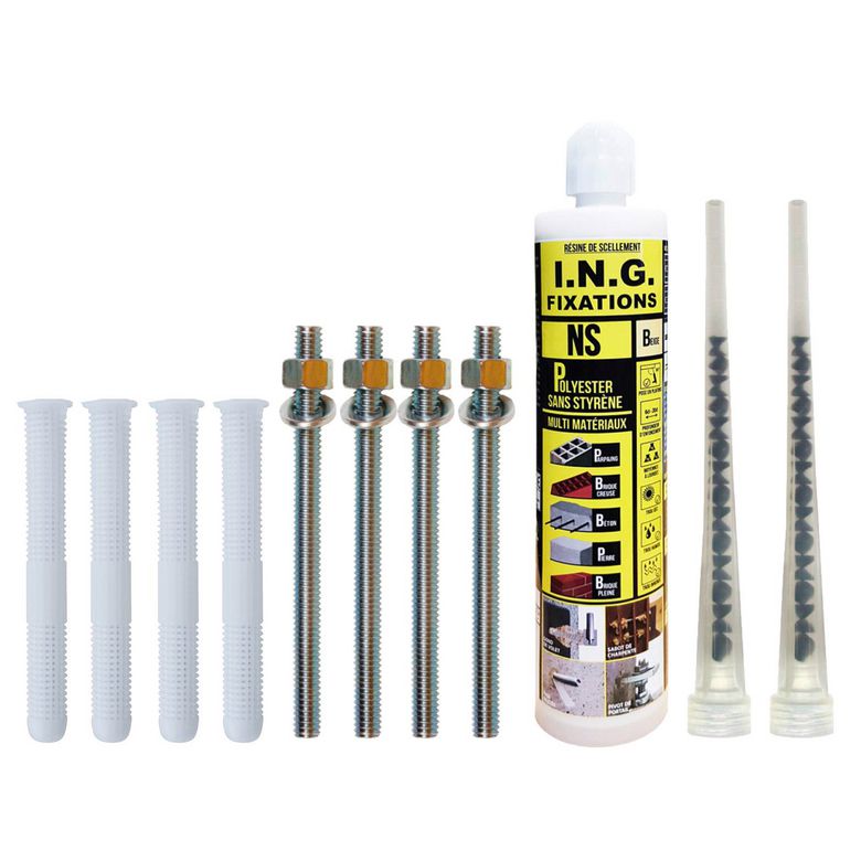 Kit de fixation store banne résine