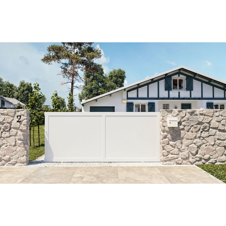 Portail coulissant PVC Glenac - Extérieur