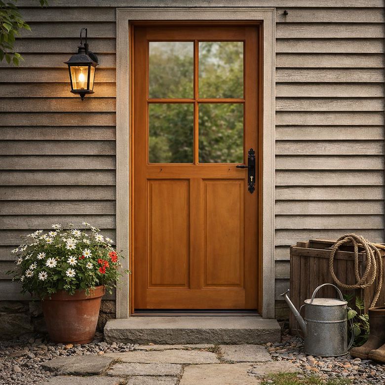 Porte d'entrée Montoire Bois exotique - Portes