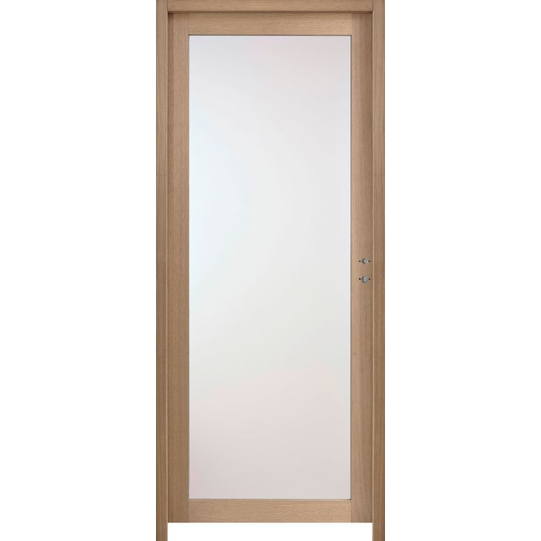 Bloc-porte QUADRAL grand vitrage *** dépoli Chêne plaqué