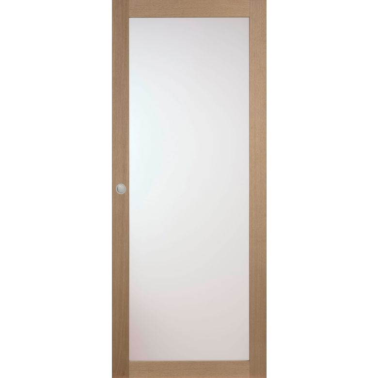 Porte coulissante QUADRAL grand vitrage *** Chêne plaqué-Lapeyre