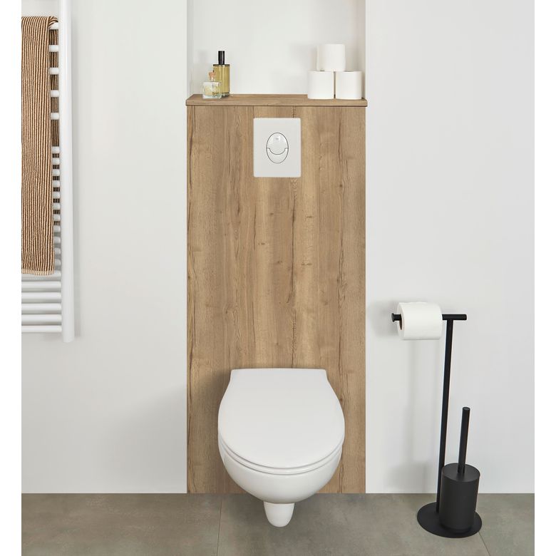 Habillage bâti WC L.60 cm, décor naturel FORMEO